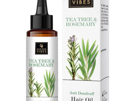 Good Vibes Tea Tree & Rosemary Anti Dandruff Hair Oil Cheap