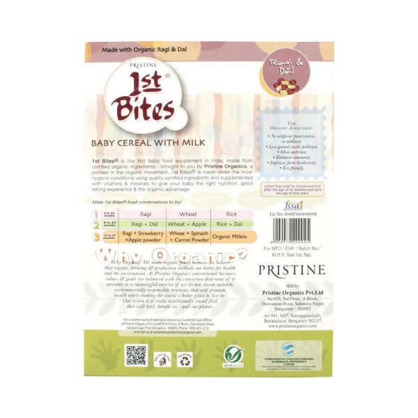 Pristine 1st Bites Baby Cereal Stage-2 Organic Ragi & Dal Fashion