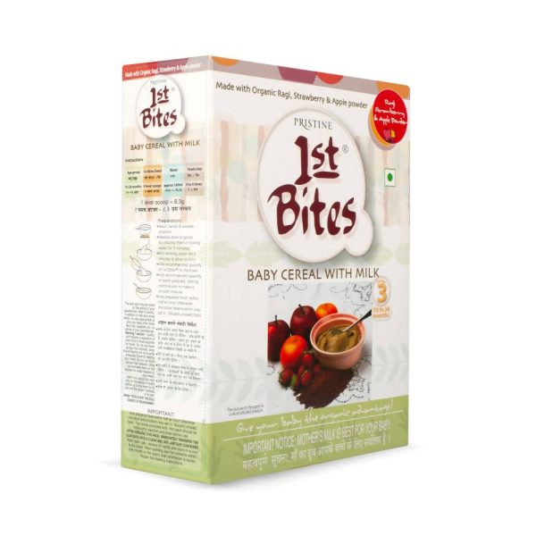 Pristine 1st Bites Baby Cereal Stage-3 Organic Ragi, Strawberry & Apple Online