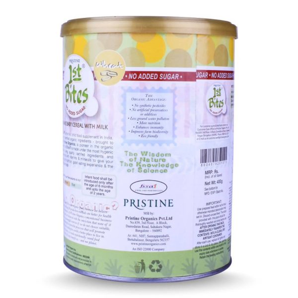 Pristine 1st Bites Organic Wheat Baby Cereal Stage-1 Tin on Sale